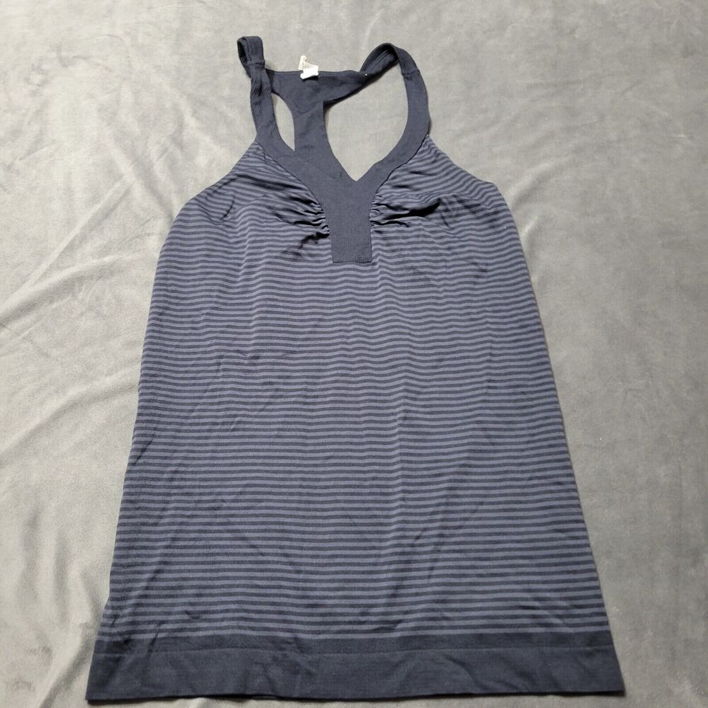 Under Armour Tank Top Womens Medium Black Comp Logo Heat Gear Back Cut Out Shirt